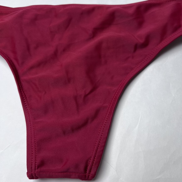 Cupshe Bikini Bottoms Red Strappy Sides Low-Rise *MATCHING TOP* - Picture 9 of 9